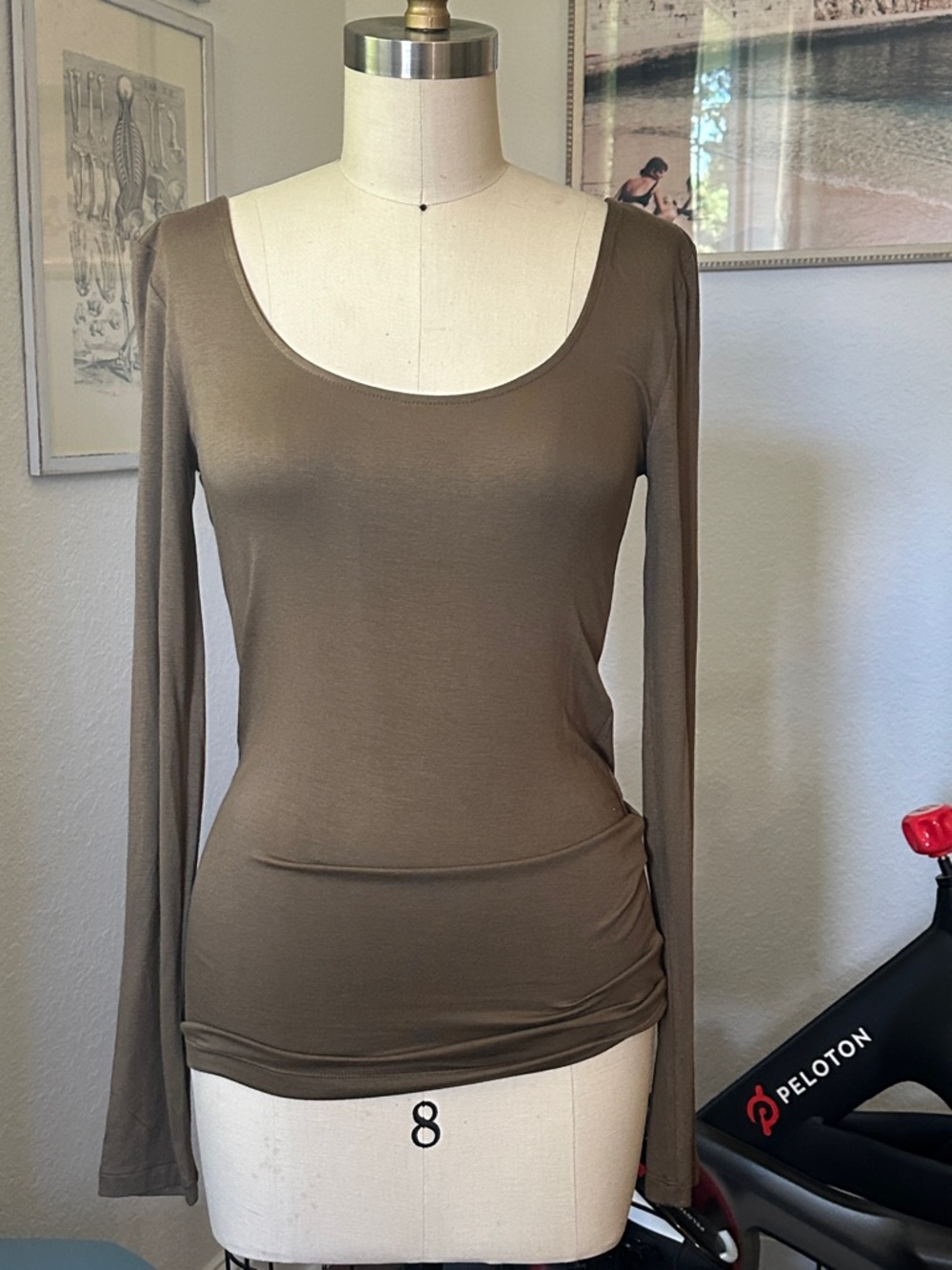 Modern Citizen Scoop Neck Long Sleeve Top Medium
